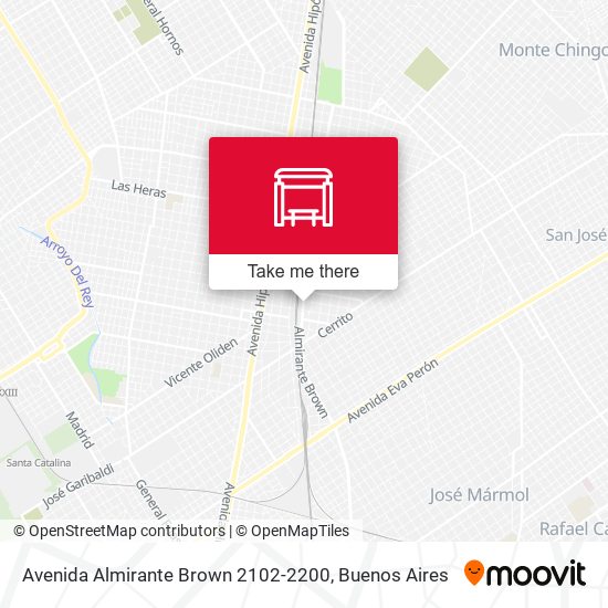 Mapa de Avenida Almirante Brown 2102-2200