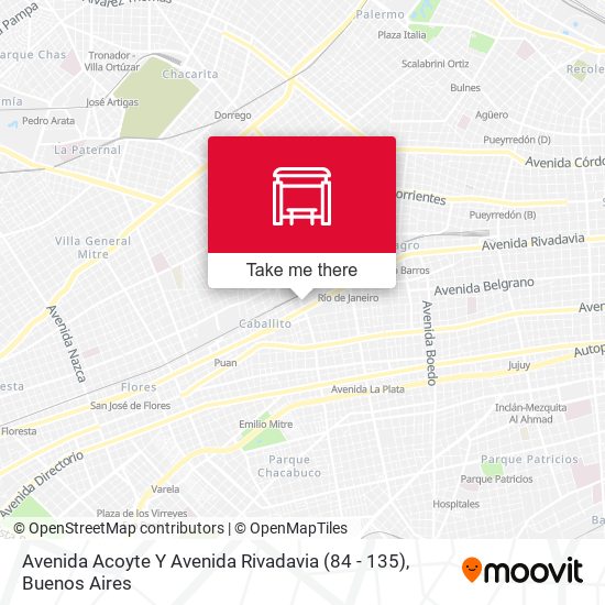 Mapa de Avenida Acoyte Y Avenida Rivadavia (84 - 135)