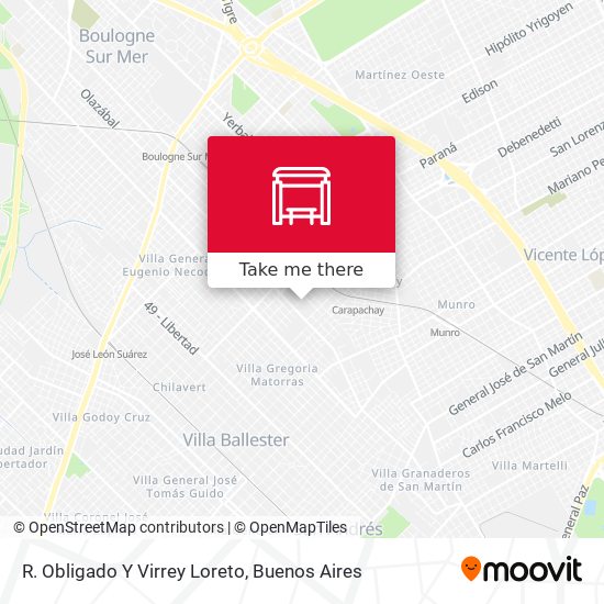 R. Obligado Y Virrey Loreto map