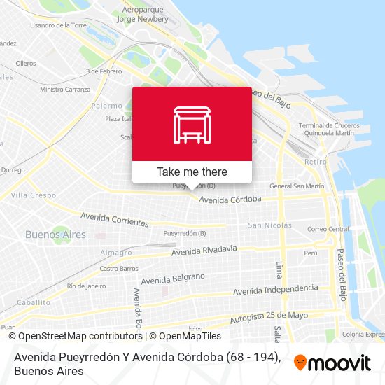 Avenida Pueyrredón Y Avenida Córdoba (68 - 194) map