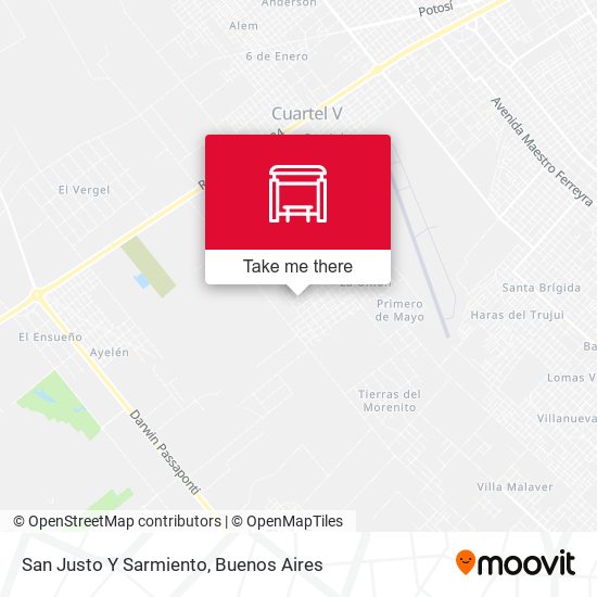 San Justo Y Sarmiento map