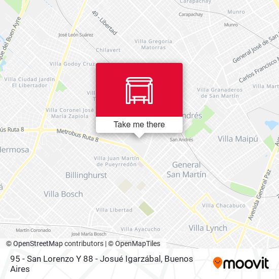 95 - San Lorenzo Y 88 - Josué Igarzábal map