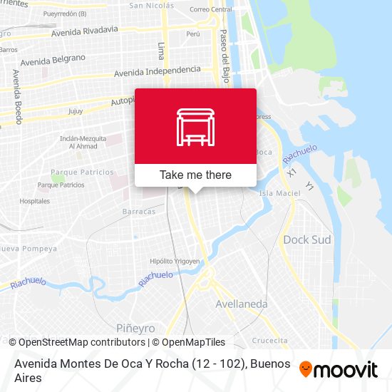 Mapa de Avenida Montes De Oca Y Rocha (12 - 102)