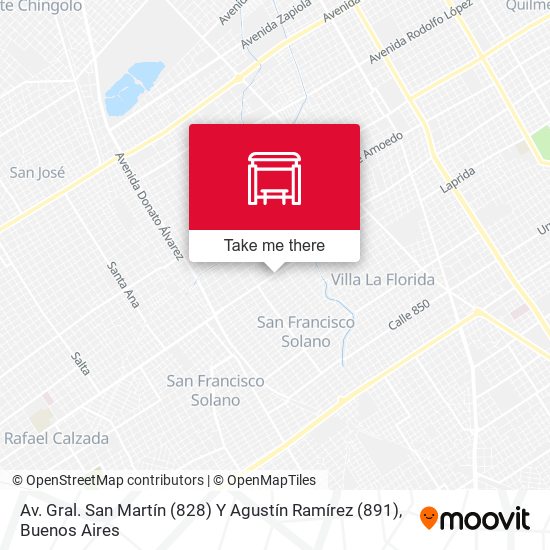 Av. Gral. San Martín (828) Y Agustín Ramírez (891) map