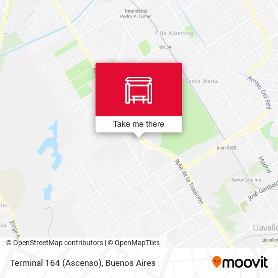 Mapa de Terminal 164 (Ascenso)