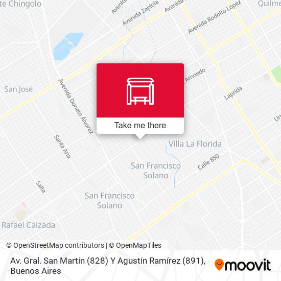 Av. Gral. San Martín (828) Y Agustín Ramírez (891) map