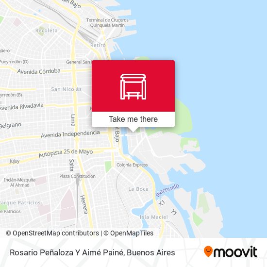 Rosario Peñaloza Y Aimé Painé map