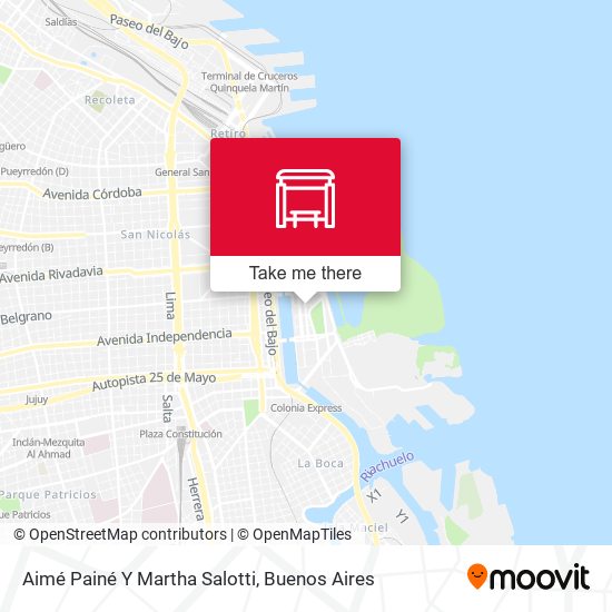 Aimé Painé Y Martha Salotti map