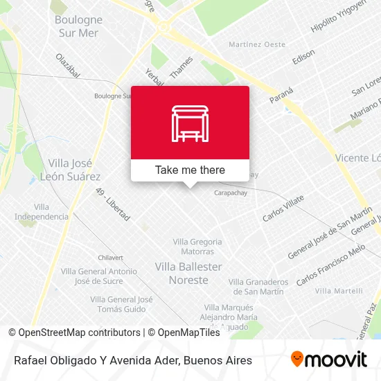 Rafael Obligado Y Avenida Ader map
