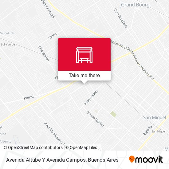 Avenida Altube Y Avenida Campos map
