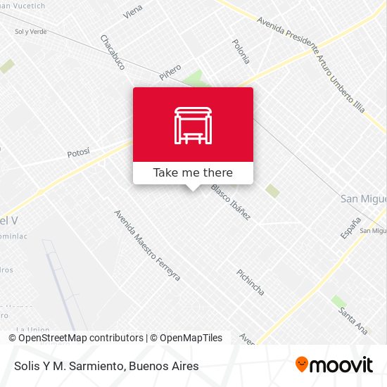 Solis Y M. Sarmiento map