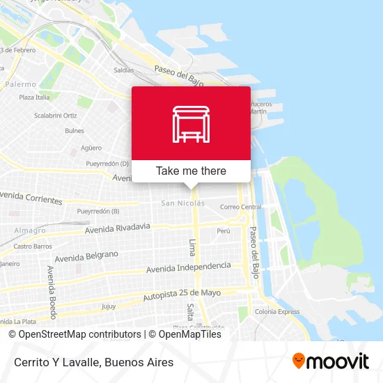 Cerrito Y Lavalle map