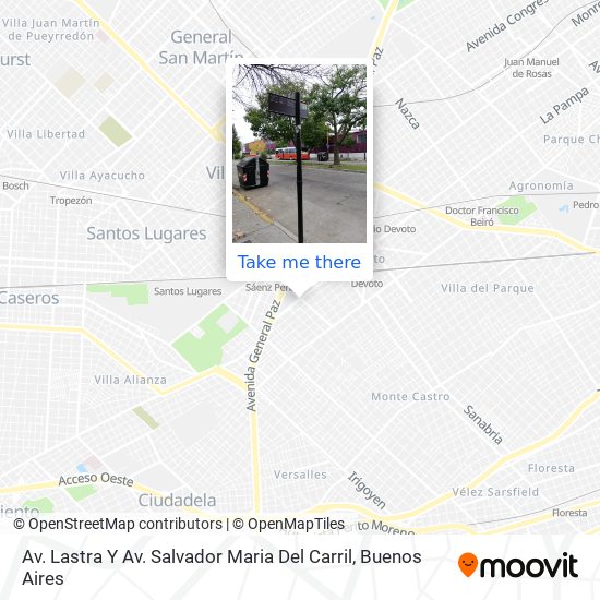 Av. Lastra Y Av. Salvador Maria Del Carril map