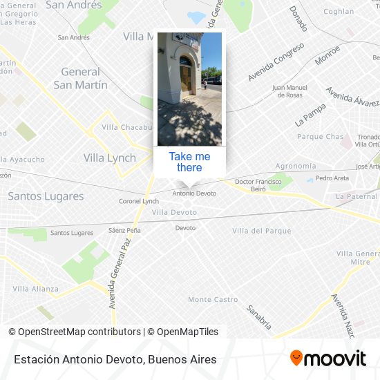 Mapa de Estación Antonio Devoto