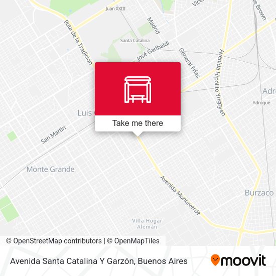 Avenida Santa Catalina Y Garzón map