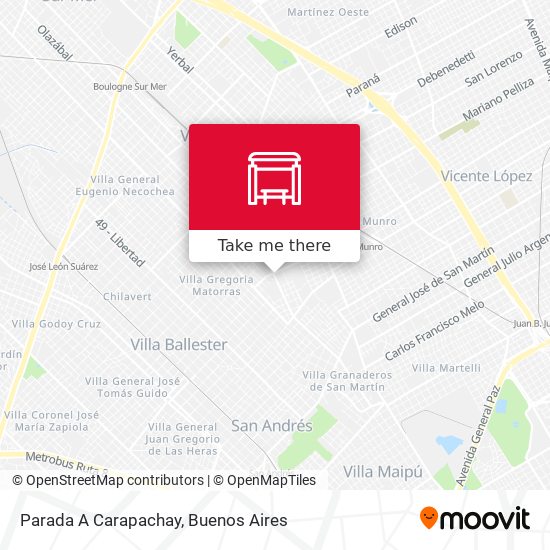 Mapa de Parada A Carapachay