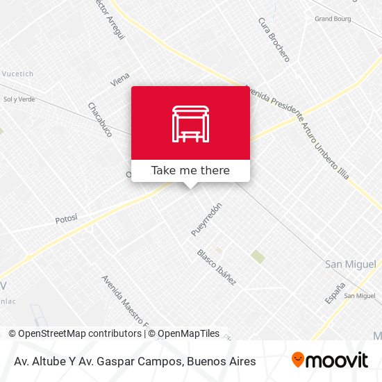 Mapa de Av. Altube Y Av. Gaspar Campos