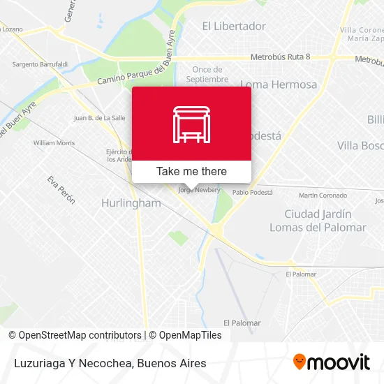 Luzuriaga Y Necochea map