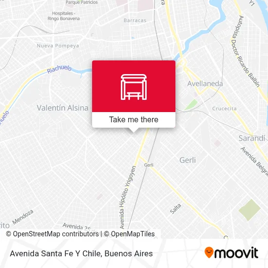 Avenida Santa Fe Y Chile map
