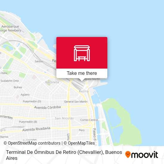 Mapa de Terminal De Ómnibus De Retiro (Chevallier)