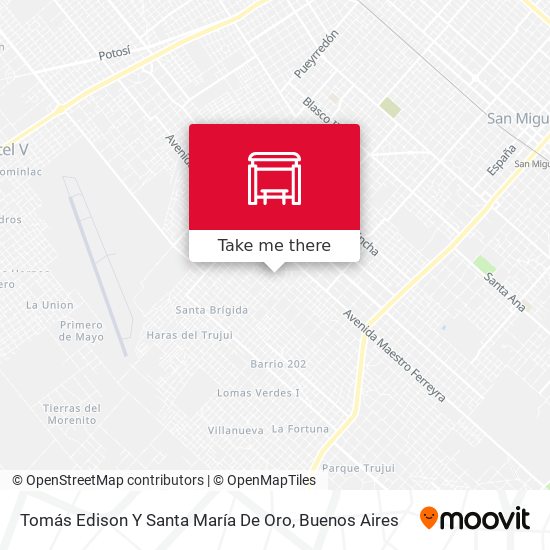 Mapa de Tomás Edison Y Santa María De Oro