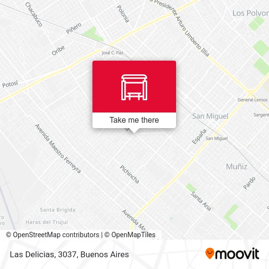 Las Delicias, 3037 map