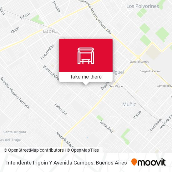 Mapa de Intendente Irigoin Y Avenida Campos