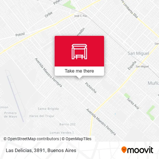 Las Delicias, 3891 map