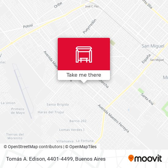 Tomás A. Edison, 4401-4499 map