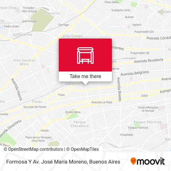 Mapa de Formosa Y Av. José María Moreno