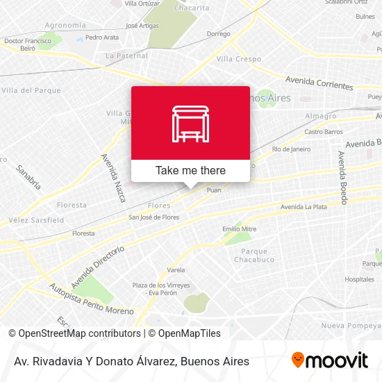 Mapa de Av. Rivadavia Y Donato Álvarez