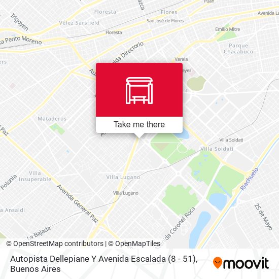 Autopista Dellepiane Y Avenida Escalada (8 - 51) map