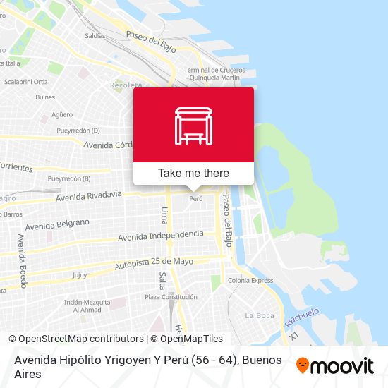 Avenida Hipólito Yrigoyen Y Perú (56 - 64) map