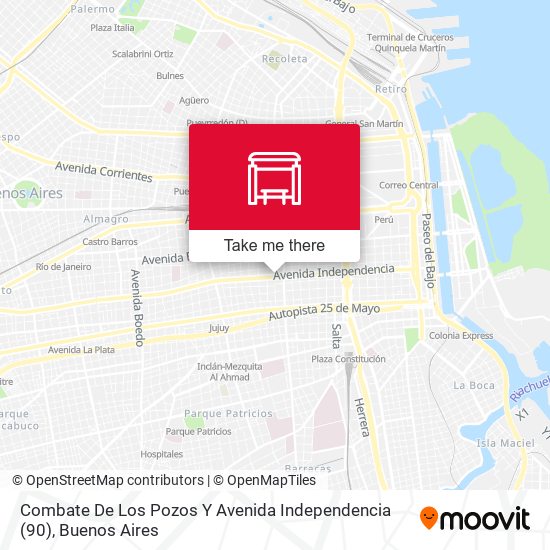 Mapa de Combate De Los Pozos Y Avenida Independencia (90)
