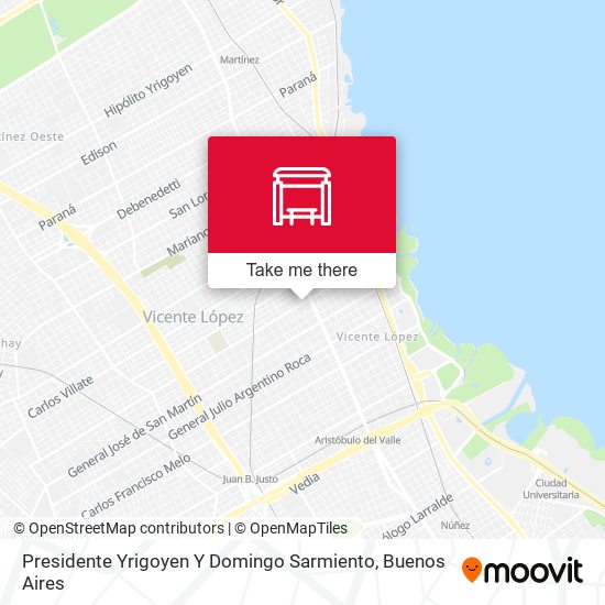 Presidente Yrigoyen Y Domingo Sarmiento map
