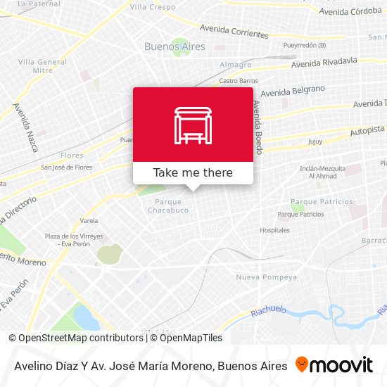 Avelino Díaz Y Av. José María Moreno map