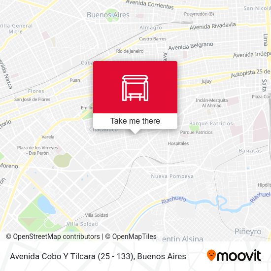 Mapa de Avenida Cobo Y Tilcara (25 - 133)