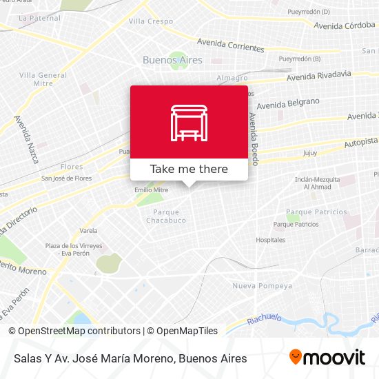 Mapa de Salas Y Av. José María Moreno