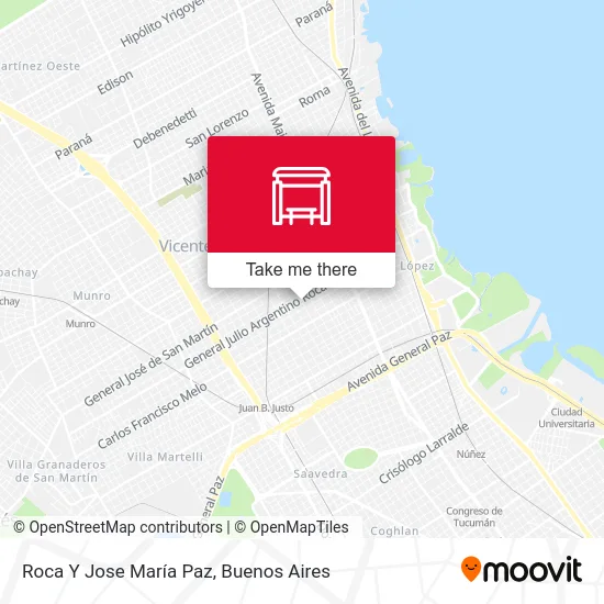 Roca Y Jose María Paz map