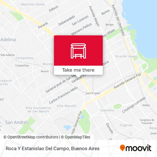 Roca Y Estanislao Del Campo map