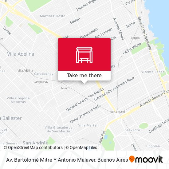 Av. Bartolomé Mitre Y Antonio Malaver map