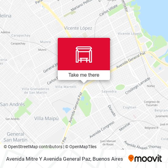 Avenida Mitre Y Avenida General Paz map