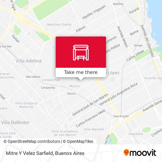 Mitre Y Velez Sarfield map
