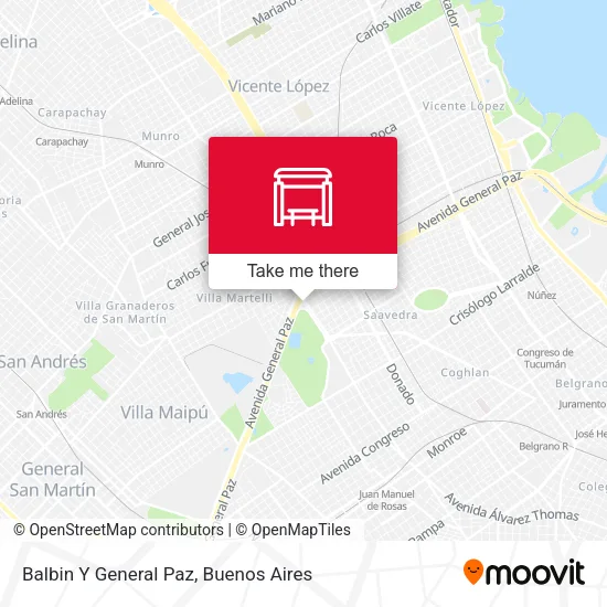 Balbin Y General Paz map