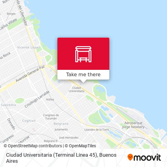 Mapa de Ciudad Universitaria (Terminal Línea 45)