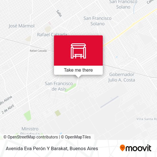 Avenida Eva Perón Y Barakat map