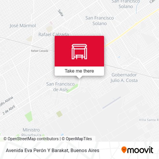 Avenida Eva Perón Y Barakat map