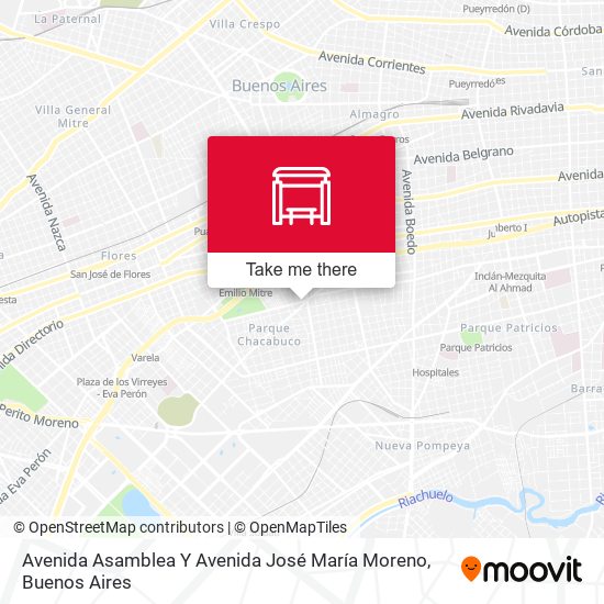 Avenida Asamblea Y Avenida José María Moreno map