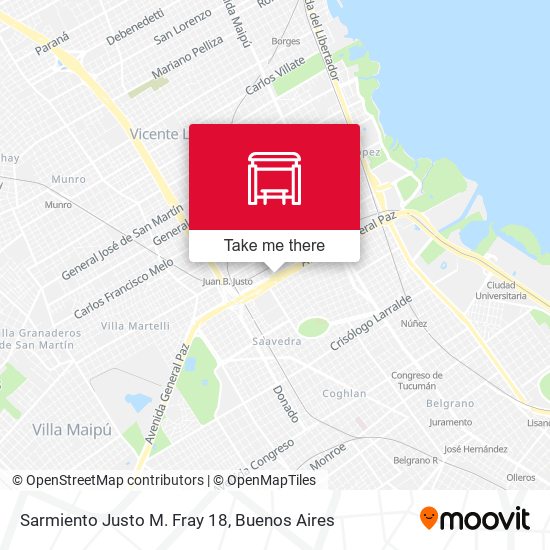 Sarmiento Justo M. Fray 18 map