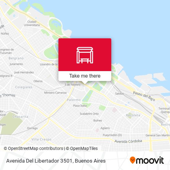 Avenida Del Libertador 3501 map